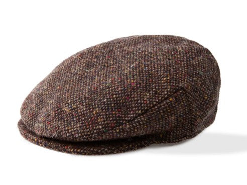 Brown Irish Vintage Tweed Cap by Boyne Valley Knitwear Sz Small