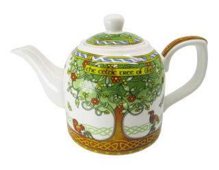 Celtic Tree of Life Ceramic Teapot