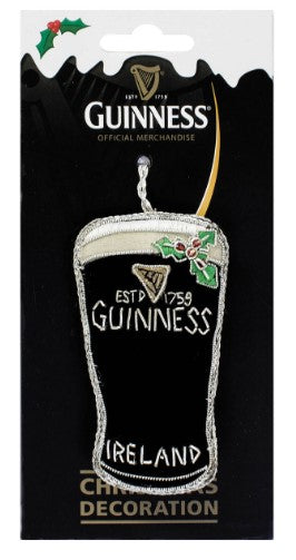 Embroidered Guinness Pint Hanging Decoration