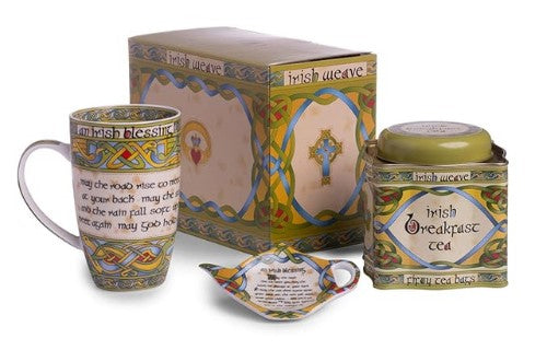 Irish Blessing Tea Set with Mug, Teabag Holder & Tea - Boxed