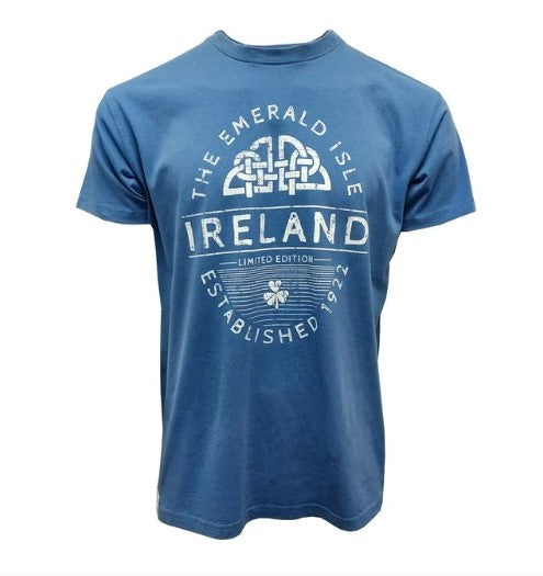 Blue Celtic Label Cotton T-Shirt