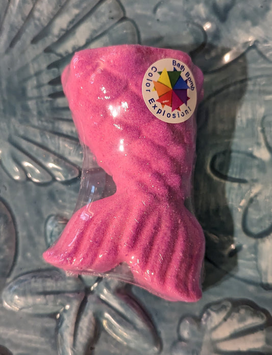 Mermaid Pink Color Explosion Bath Bomb